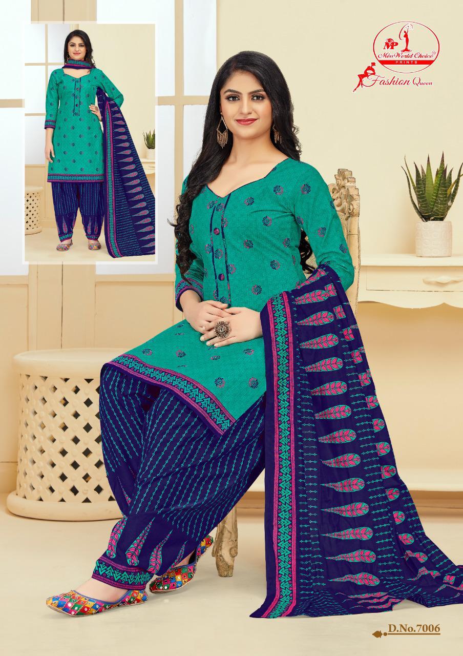Miss World Fashion Queen 7 Casual Daily Wear Cotton Printed Designer Dress Material Collection